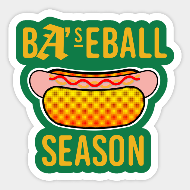 Baseball Season - Hotdog (Gold) Sticker by mikelcal